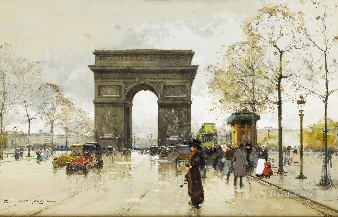Arc de Triomphe Eugene Galien Parisian Oil Paintings